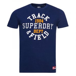 SUPERDRY TRACK AND FIELD GRAPHIC T-SHIRT M1010846A-66Z-REGAL NAVY