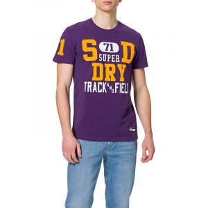 SUPERDRY TRACK AND FIELD GRAPHIC T-SHIRT M1010846A-NOA-LEX PURPLE