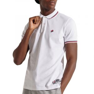 SUPERDRY SPORTSTYLE TWIN TIPPED POLO M1110208A-01C-OPTIC