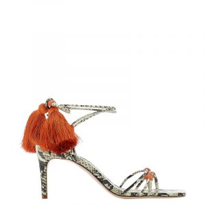 SCHUTZ CINDY SNAKE LEATHER SANDALS S207310069-0001-MULTI COLOR