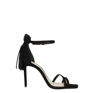 SCHUTZ VELVET SANDALS S208510070-0003-BLACK