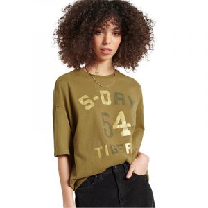 SUPERDRY MILITARY NARRATIVE BOXY T-SHIRT W1010468A-5CZ-SHRUBBERY