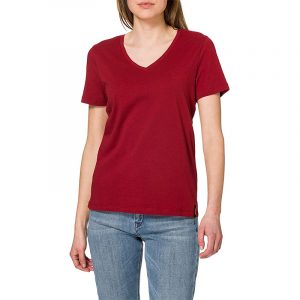 SUPERDRY LIGHTWEIGHT ESSENTIAL VEE T-SHIRT W1010543A-5KB-MOROCCAN RED