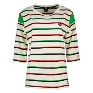 SUPERDRY COLLEGIATE IVY LEAGUE CREW BLOUSE W6010960A-VOJ-CHALK STRIPE GREEN